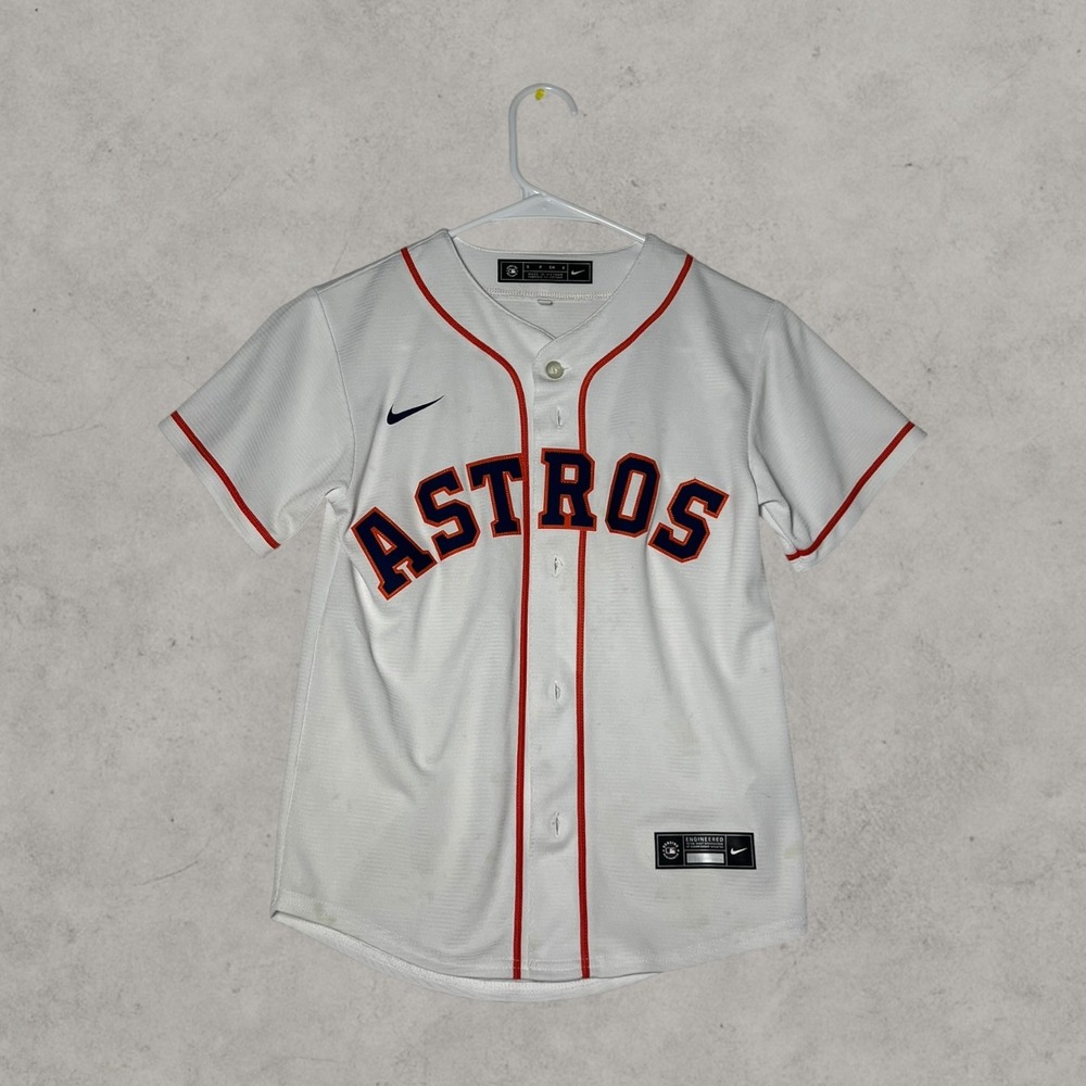Nike Houston Astros Alex Bregman 2 Baseball Jersey White Youth Small 8 MLB